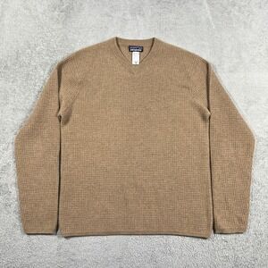 Patagonia Cashmere Tan V-Neck Sweater